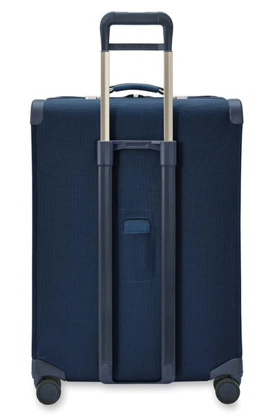 Shop Briggs & Riley Baseline 29-inch Large Expandable Spinner Suitcase In Navy