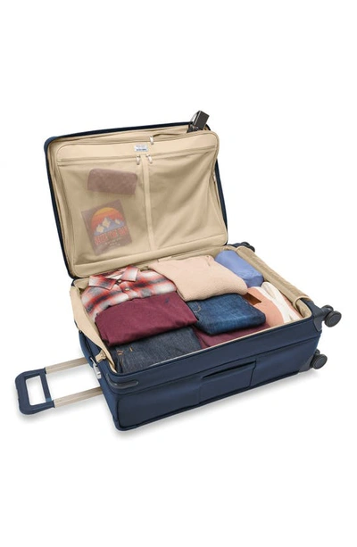 Shop Briggs & Riley Baseline 29-inch Large Expandable Spinner Suitcase In Navy