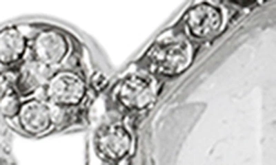 Shop Cz By Kenneth Jay Lane Semi Precious Milky Quartz & Cz Bracelet In Clear/silver