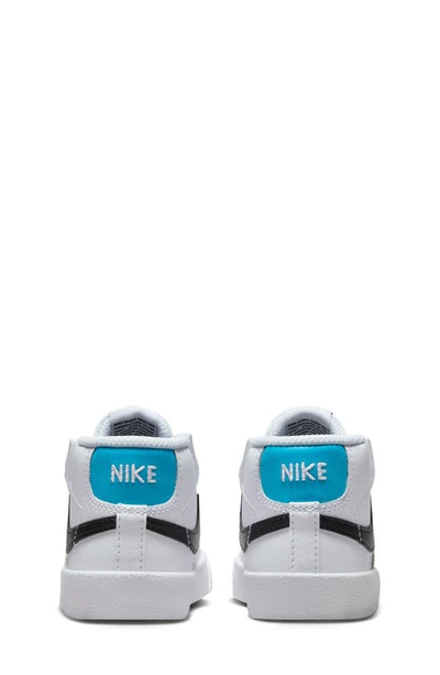 Shop Nike Kids' Blazer Mid '77 Sneaker In White/ Blue Lightning