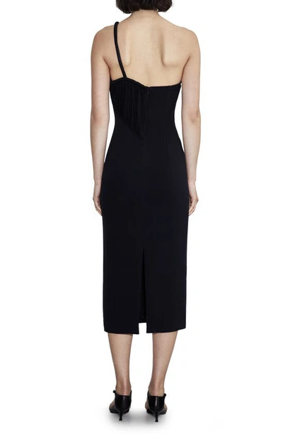 Shop Et Ochs Monica Twist Cutout One-shoulder Midi Dress In Black