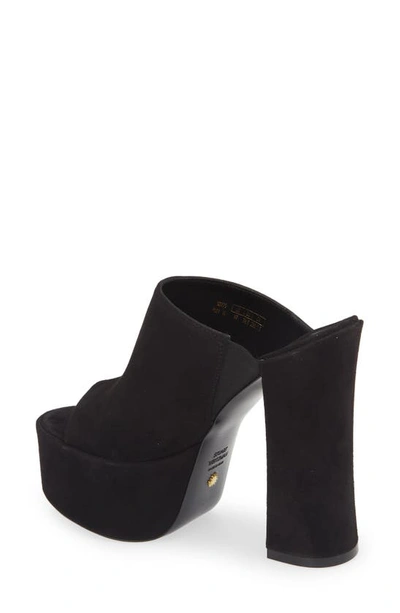 Stuart Weitzman Skyhigh 145 Platform Slide Sandal In Black