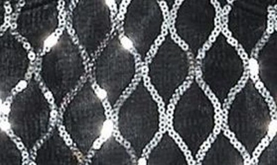 Shop Secret Lace Sequin Panel Bodysuit In Silver