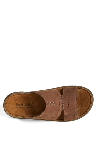 Josef Seibel 'logan 21' Slide Sandal In Nut Leather