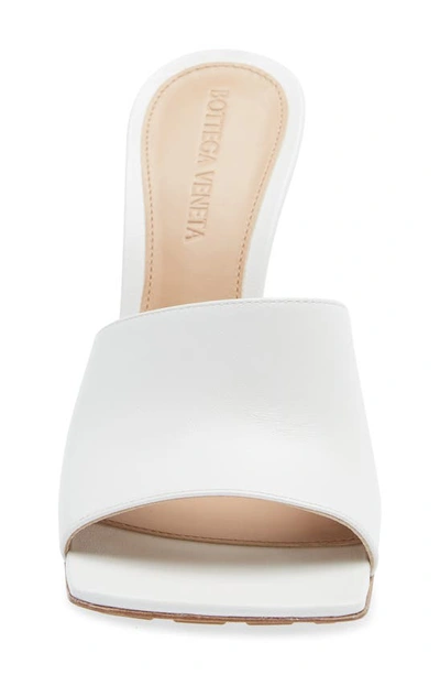 Shop Bottega Veneta Stretch Slide Wedge Sandal In 9122 Optic White