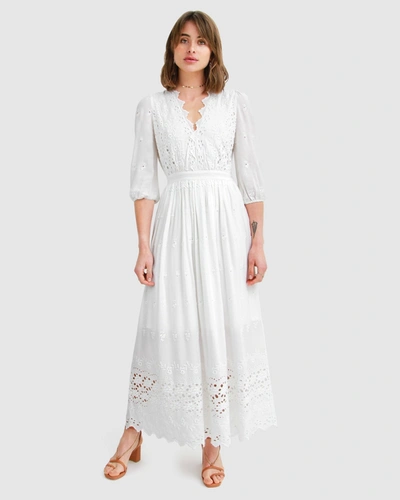 Shop Belle & Bloom All Eyes On Me Midi Dress - White