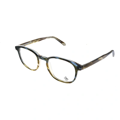 Shop Original Penguin Pe Stewart Lt Unisex Rectangle Eyeglasses 49mm In White