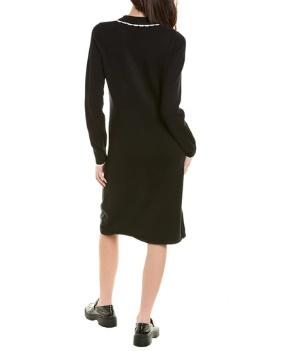 Shop Max Studio Collared Sweaterdress In Black
