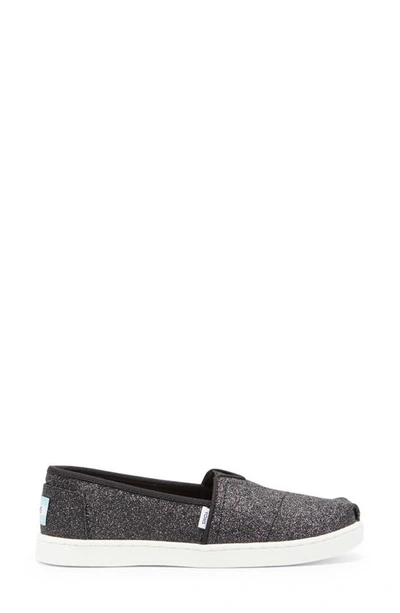 Shop Toms Kids' Belmont Canvas Slip-on Sneaker In Black Glitter