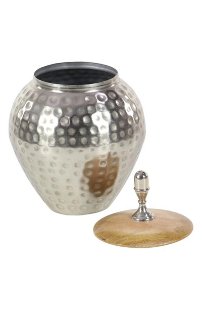 Shop Vivian Lune Home Silvertone Metal Contemporary Decorative Jar