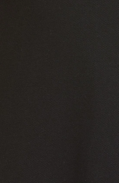 Shop Moncler Zip Front Cotton Blend Piqué Dress In Black
