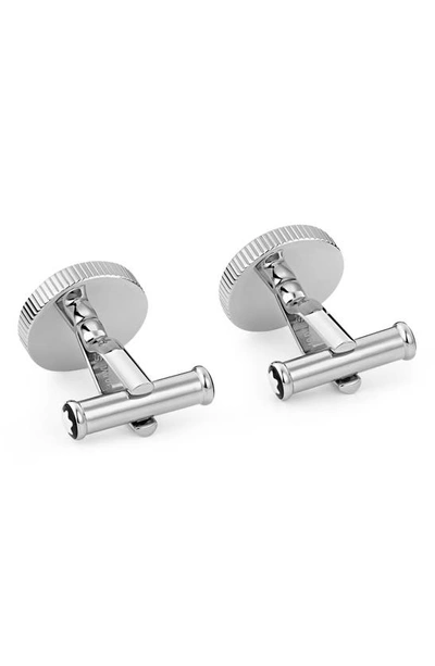 Montblanc Cufflinks Heritage Rouge Et Noir In Steel