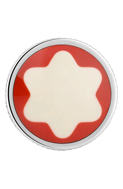 Montblanc Cufflinks Heritage Rouge Et Noir In Steel