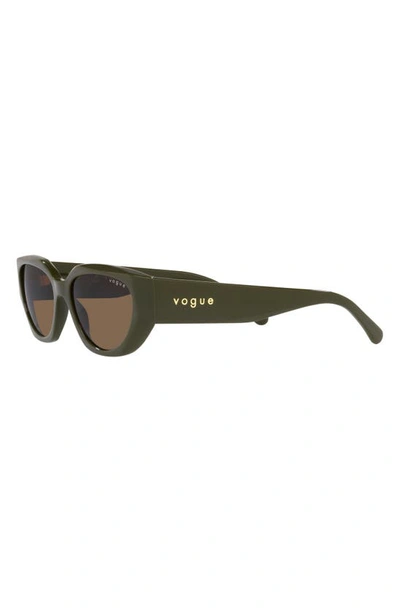 Shop Vogue 52mm Oval Sunglasses In Green
