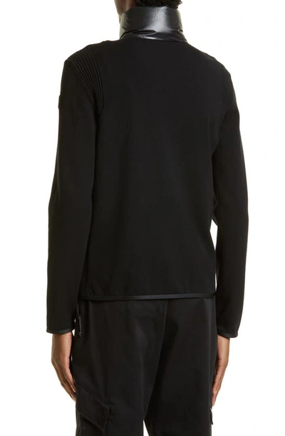 Moncler Mixed Media Down Fill Jacket In Black