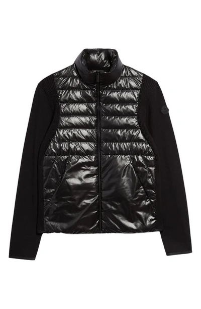 Moncler Mixed Media Down Fill Jacket In Black