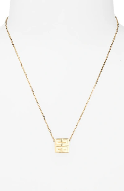 Shop Givenchy 4g Pendant Necklace In Golden Yellow