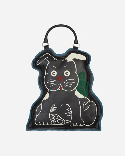 Bode Hand Drawn Puppy Bag In Black