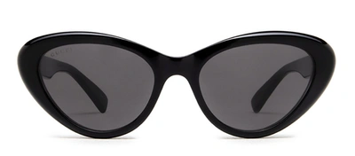 Shop Gucci Gg1170s 001 Cat Eye Sunglasses In Grey