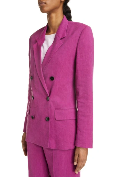 Shop Isabel Marant Sheril Double Breasted Jacket In Orchid
