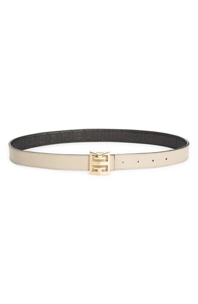 Shop Givenchy 4g Buckle Reversible Leather Belt In Black