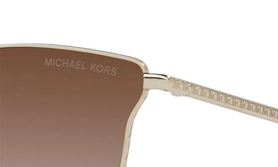Shop Michael Kors Salt Lake City 62mm Oversize Cat Eye Sunglasses In Light Gold