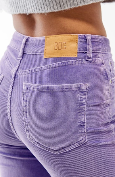 Bdg Urban Outfitters Mid Rise Corduroy Flare Pants In Dark Purple