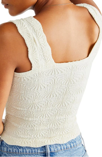 Shop Free People Love Letter Floral Knit Camisole In Ivory