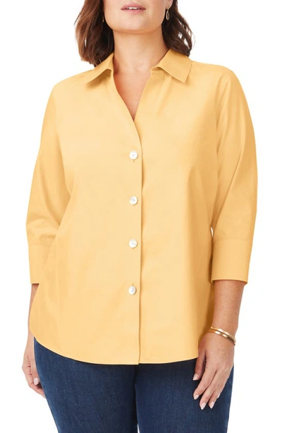 Shop Foxcroft Paige Button-up Shirt In Warm Sun