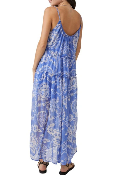 Shop Free People Julianna Floral Print Maxi Dress In Bluebell Combo
