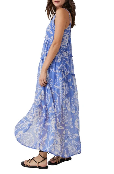 Shop Free People Julianna Floral Print Maxi Dress In Bluebell Combo