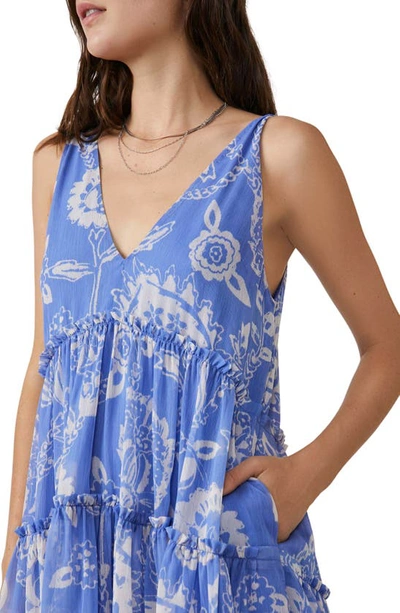 Shop Free People Julianna Floral Print Maxi Dress In Bluebell Combo