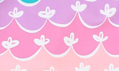 Rufflebutts Mermaid Butterfly Tankini Two-piece Swimsuit & Headband Set In Pink