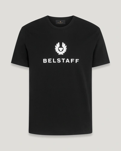 Belstaff Mens Black Signature Logo-print Cotton-jersey T-shirt In Black
