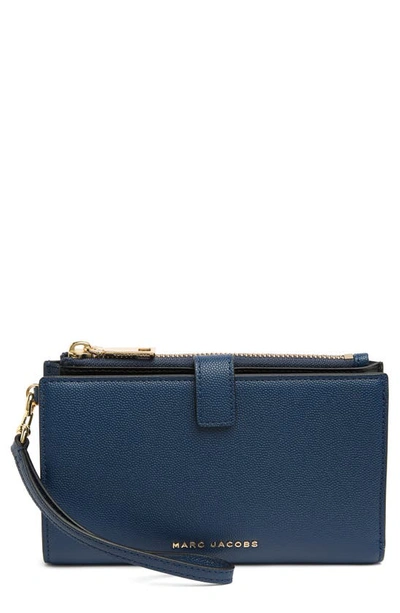 Shop Marc Jacobs Brb Phone Wristlet In Azure Blue