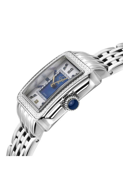 Gv2 Padova Diamond Bracelet Watch, 27mm X 30mm In Stainless Steel
