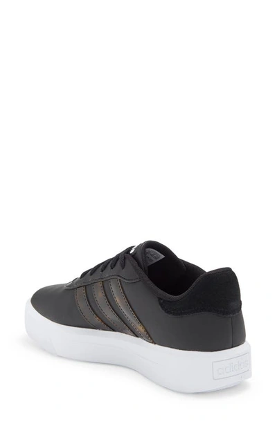 Shop Adidas Originals Court Platform Sneaker In Black/ Black/ White