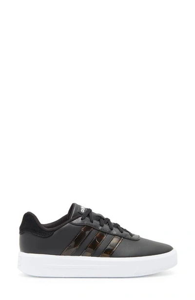 Shop Adidas Originals Court Platform Sneaker In Black/ Black/ White