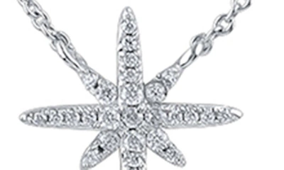 Shop Cz By Kenneth Jay Lane Double Row Cz Star & Drop Pendant Necklace In Clear/silver