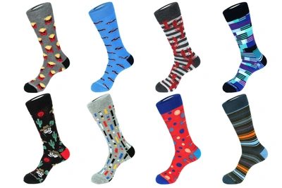 Shop Unsimply Stitched Crew Sock 8 Pack 80005 In Multi
