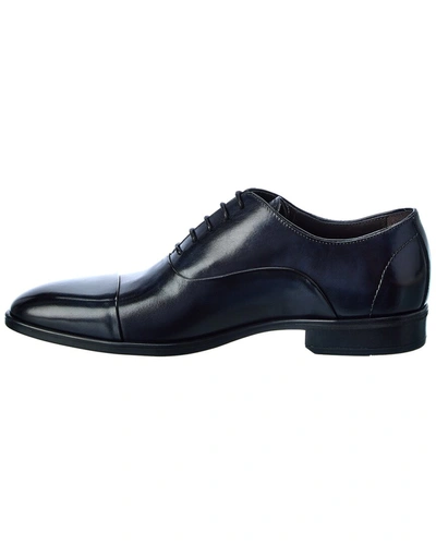 Shop M By Bruno Magli Mario Leather Oxford In Blue