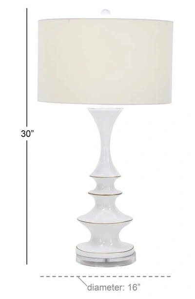 Shop Sonoma Sage Home White Polystone Table Lamp With Drum Shade