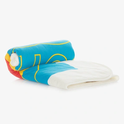 Shop Gucci White Cotton & Wool Padded Blanket (74cm)