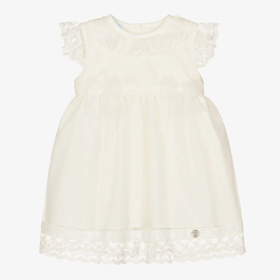 Shop Artesania Granlei Baby Girls Ivory Tulle & Lace Dress