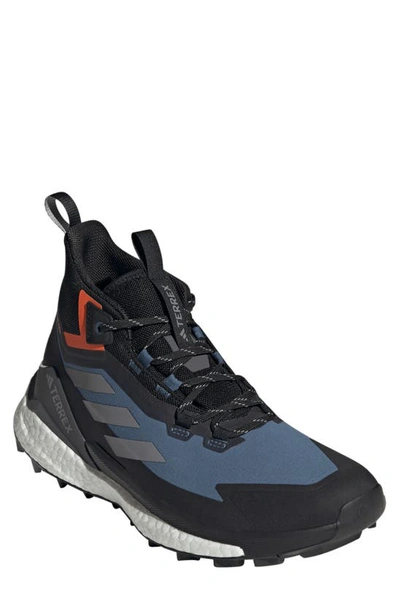 Shop Adidas Originals Terrex Free Hiker Gore-tex® Waterproof Hiking Boot In Wonder Steel/ Grey/ Orange