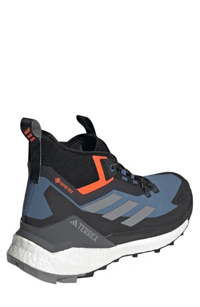 Shop Adidas Originals Terrex Free Hiker Gore-tex® Waterproof Hiking Boot In Wonder Steel/ Grey/ Orange