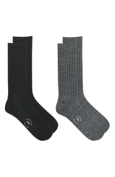 Shop K. Bell Socks 2-pack Wool Blend Crew Socks In Bast