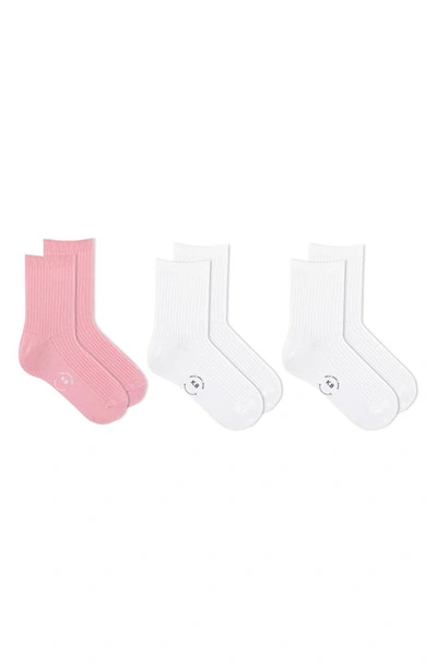 Shop K. Bell Socks 3-pack Ribbed Short Crew Socks In Pkmul