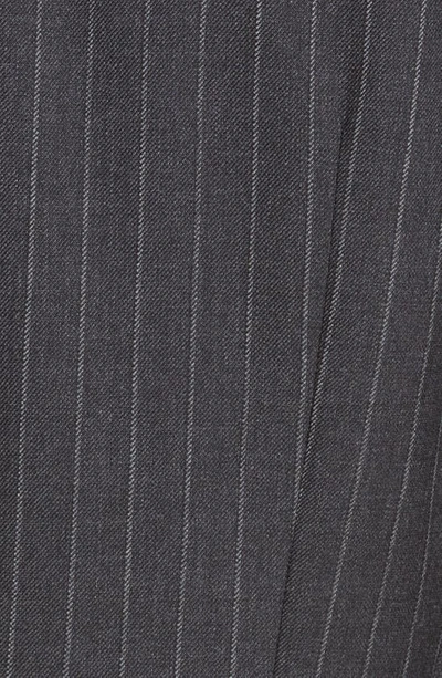 Shop Maria Mcmanus Pinstripe Wool Riding Jacket In Charcoal Pinstripe