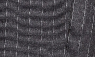 Shop Maria Mcmanus Pinstripe Wool Riding Jacket In Charcoal Pinstripe
